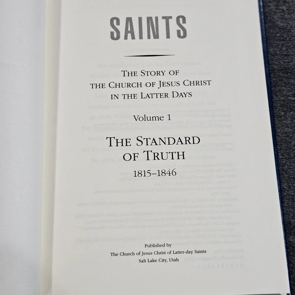 Saints The Standard of Truth Volume 1 1815-1846 Hardcover LDS‎ Church History